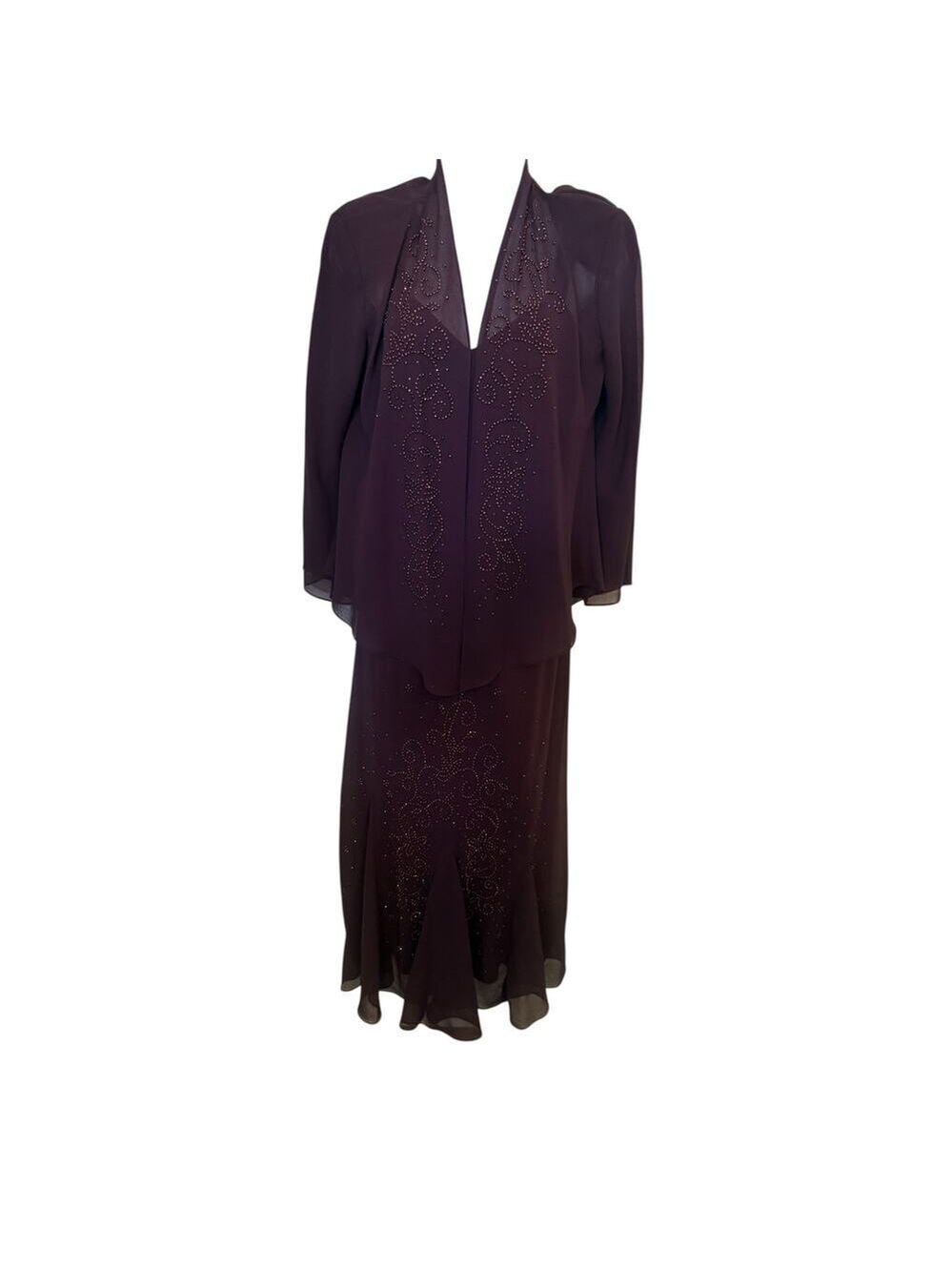 Vintage Drapers & Damous 2-Piece Jacket & Formal Purple Dress/Jacket  8